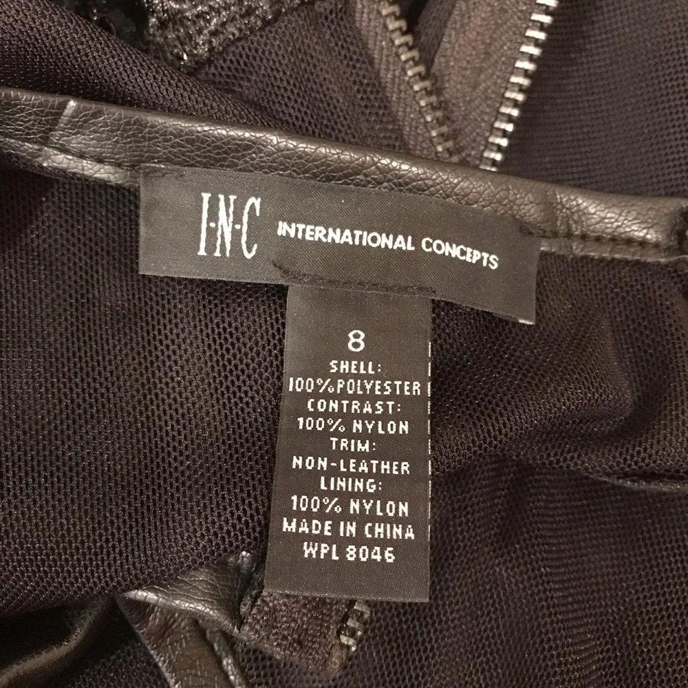 INC International Concepts Black Lace Dress Size 8 Sleeveless Formal Elegant - Picture 13 of 14